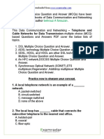 CH 9 Telephone and Cable Networks For Data Transmission Multiple Choice Questions and Answers MCQ PDF