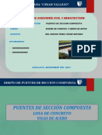 Presentación de Diseño de Puentes Con Sección Compuesta