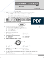 Biology March 2020 STD 12th Science HSC Maharashtra Board Question Paper