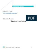 Crossword Worksheet: Material 1-Visuals