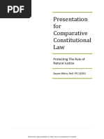 Presentation For Comparative Constitutional Law: Protecting The Rule of Natural Justice