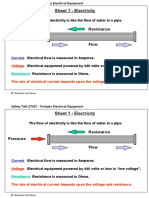 Pressure Resistance: Sheet 1 - Electricity