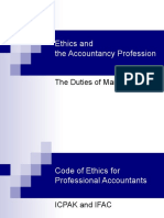 Ethics and The Accountancy Profession: The Duties of Man To Society