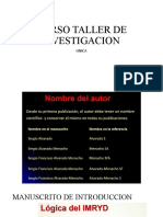 Curso Taller de Investigacion