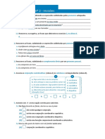 Ficha Gramatica Revisões 2º Teste 8º Ano PORT