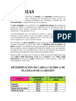 Calorias Por Porciones de Alimentos de Tabasco