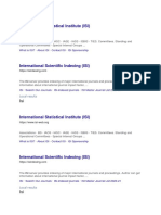 International Statistical Institute (ISI) : Local Results