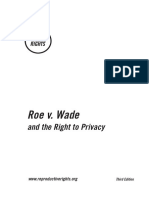 Roe V Wade - The Right To Privacy in The United States