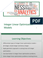 6.0 Integer Linear Optimization Models