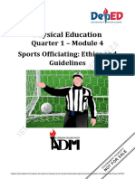 Physical Education: Quarter 1 - Module 4 Sports Officiating: Ethics and Guidelines