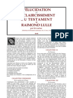 Alchimie Lulle Raymond - Elucidation Du Testament