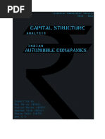 Capital Structure Analysis of Indian Automobile Industry