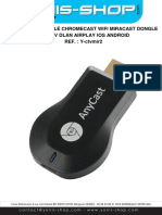 Mode D'emploi Clé Chromecast Wifi Miracast Dongle Hdmi TV Dlan Airplay iOS Android