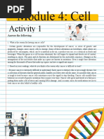 Module 4: Cell Cycle: Activity 1