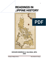 Readings in Philippine History: Edward Benrick D. Salonga, Mpa 2020