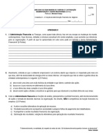 Atividade Avaliativa 5 - A Função Da Administração Financeira Nos Negócios