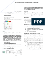 Lista 8 - Ondas Eletromagnéticas, Vetor de Poynting e Polarização