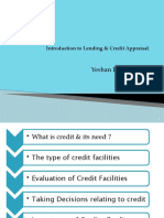 Yeshan Krishnaratne: Introduction To Lending & Credit Appraisal