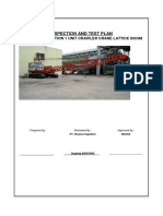 Inspection and Test Plan: Migas Certification 1 Unit Crawler Crane Lattice Boom