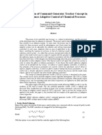 The Application of Command Generator Tracker Concept in Model Reference Adaptive Control of Chemical Processes