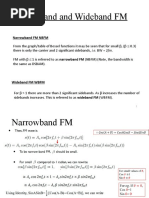 Narrowband and Wideband FM