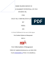 Assessing Market Potential of CNG Engine Oil FOR Gulf Oil Corporation Limited BY Neha 203