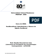 Neoliberalismo, Autoritarismo e Gênese Do Sujeito Neoliberal .