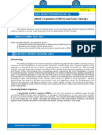 Genetically Modified Organisms (Gmos) and Gene Therapy: Study Guide For Module No. 12