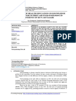 The Effect of Health Education On Knowledge and Attitude in First Aid Food Poisoning in Students of SD N 1 Kutasari