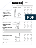 Forward Roll Evaluation Sheet Final