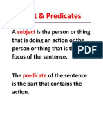 Subject & Predicates