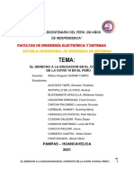 El Derecho A La Educación en El Contexto de La Covid 19 en El Perú