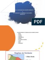 Natureza e Sociedade Na Região Nordeste e As Atividades Econômicas Da Região Nordeste