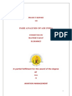 Fare Analysis of Air India