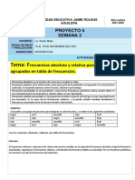 Matemáticas Frecuencias Absolutas y Relativas-Proyecto 5-Semana 2