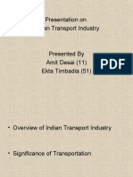 Presentation On Indian Transport Industry