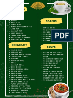 Saravana Restaurant Menu