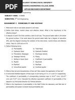 Assignment 2 Permeability and Seepage