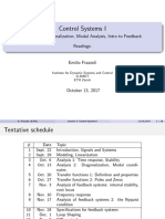 Control Systems I: Lecture 4: Diagonalization, Modal Analysis, Intro To Feedback Readings