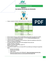 Semana 1. Actividades Elementos Básicos de Procesos de Información