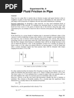 Fluid Friction in Pipe: Experiment No. 9