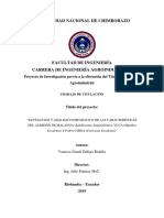 Extracción y Análisis Comparativo de Las Características de Almidon de Malanga, Papa Vhina y Yuca