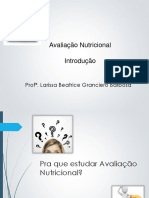 Aula 1 - Introdução A Avaliação Nutricional