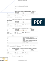 Chapter 1: Organization of The Human Body Test Bank Multiple Choice