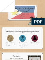 "Declaration of Philippine Independence": by Ambrosio Rianzares Bautista