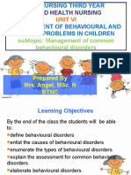 Behavioural Disorders in Children