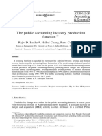 The Public Accounting Industryproduction Function: Rajiv D. Banker, Hsihui Chang, Reba Cunningham