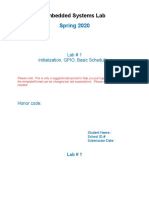 Lab Initialization, GPIO, Basic Scheduling