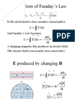 General Form of Faraday's Law: D Eds DT