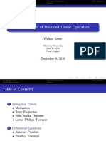 Semi-Groups of Bounded Linear Operators: Walton Green